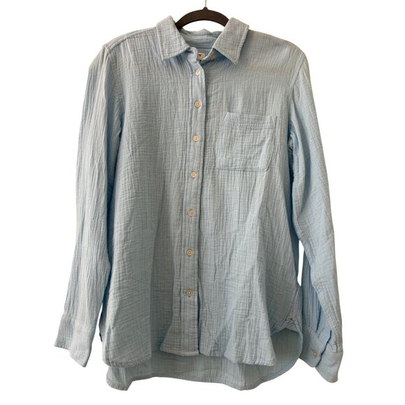 J. Crew Women’s light Blue Gauze Button-up Shirt - Picture 2 of 11